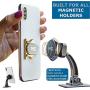 3 Finger Phone Ring Holder Kickstand - MOBI HANDLE Comfy Grip Durable Metal for Magnetic Mount Compatible with Any Smartphone or Tablet w/ Wrist Strap [Gold]