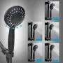 Luxsego High Pressure Handheld Shower Head 5-Setting Powerful Shower Spray against Low Pressure Water Supply Pipeline with Hose with 59 PVC Shower Hose, Adjustable Solid Brass Bracket, Matte Black Luxsego High Pressure Handheld Shower Head 5-Setting Powerful Shower Spray against Low Pressure Water Supply Pipeline with Hose with 59 PVC Shower Hose, Adjustable Solid Brass Bracket, Matte Black