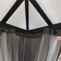 Kozyard 10ftx12ft Polycarbonate Top Aluminum Permanent Gazebo with a Mosquito Net and Privacy Curtain (Edward 10ftx12ft)