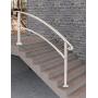 Metty Metal Outdoor Stair Railing, Handrails for Outdoor Steps 5 Step Handrail Fits 1 to 5 Steps Transitional Handrail with Stair Railing Kit(White) Metty Metal Outdoor Stair Railing, Handrails for Outdoor Steps 5 Step Handrail Fits 1 to 5 Steps Transitional Handrail with Stair Railing Kit(White)