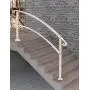 Metty Metal Outdoor Stair Railing, Handrails for Outdoor Steps 5 Step Handrail Fits 1 to 5 Steps Transitional Handrail with Stair Railing Kit(White)