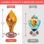 Upgraded Glass Hummingbird Feeder, Large 36 oz Hummingbird Feeder for Outdoors No Leakage, Hand Blown Hummingbirds Feeder Never Fade, Attract More Birds, 4 in 1 Garden Backyard Decorative(Yellow)