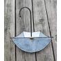 GIFTME 5 Set of 2 Galvanized Metal Umbrella Hanging Wall Planter Flower Holder Indoor or Outdoor Garden Succulent Wall Planter Set