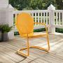 Crosley Furniture CO1001A-TG Griffith Retro Metal Outdoor Chair, Tangerine