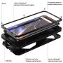 OnePlus 6T Case, 6T Phone Case, Armor Aluminum Alloy Metal Cover Heavy Duty Soft Rubber Shockproof Protective Military Bumper Outdoor OnePlus 6T for Men with Tempered Glass Feitenn - Black