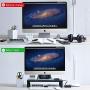 Vaydeer USB 3.0 Aluminum Monitor Stand Metal Riser, with 1 3.5mm Audio Port Connect Your Headset or Microphone, 1TF and 1 SD Built-in Card Readers Used Memory Cards for Read/Write(Black)
