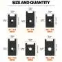 Rustark 225 Pcs 6 Size SAE U-nut Clip Assortment Auto Car Speed Nuts Fastener with Store Box for Dash Door Panel Interior