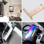 Mount Metal Plate with Adhesive for Magnetic Cradle-Less Mount -X4 Pack 2 Rectangle and 2 Round (Compatible with WizGear mounts) (Gold)