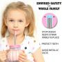 BOBA FIDE 9.4” & 8.5” Stainless Steel Boba & Smoothie Straws + Safety Silicone Tips & Brushes in 2 Travel Cases, Angled Tip Extra Wide Bubble Tea Milkshake Straws, 4 Reusable Metal Straws