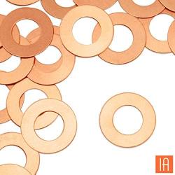 ImpressArt - Premium Metal Stamping Washer Blanks for Metal Stamping and Jewelry Making (24 Pack) (1'' Washer, Copper)