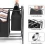 ROMOON 4 Bag Laundry Sorter Cart, Laundry Hamper Sorter with Heavy Duty Rolling Wheels for Clothes Storage, Black