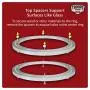 TROOPS BBQ Lazy Susan Turntable Ring - Heavy-Duty Aluminum Lazy Susan Bearing Hardware Single-Row Ball Bearings for Heavy Loads (300 lbs. Capacity) - 16 Inches