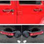 Opall Front Door & Back Door Aluminum Grab Handle Cover for 2007-2018 Jeep Wrangler JK & Unlimited 4 Door 5pcs/Set (Red)