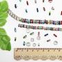 TOAOB 400pcs Assorted Colors Crystal Rondelle Spacer Beads 6mm 8mm Silver Tone Metal Rhinestone Loose Beads for Bracelets Necklaces Jewelry Making