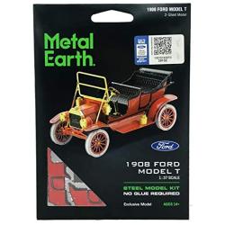 Fascinations Metal Earth Red Ford 1908 Model T 3D Metal Model Kit