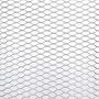 AUTOT 40 x 13 inch Car Grill Mesh Sheet, Silver Colored Aluminum Alloy Grille Mesh Roll, 11 x 25 mm Hexagon-Shape Grids