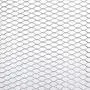 AUTOT 40 x 13 inch Car Grill Mesh Sheet, Silver Colored Aluminum Alloy Grille Mesh Roll, 11 x 25 mm Hexagon-Shape Grids