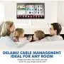 Cord Cover Raceway Kit, 157in Cable Cover Channel, Paintable Cord Concealer System Cable Hider, Cord Wires, Hiding Wall Mount TV Powers Cords in Home Office, 10X L15.7in X W0.95in X 0.55in, White