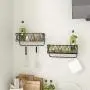 OROPY Entryway Mail Holder with Key Hooks, 10.8'' L×3.1'' W×6.1'' H, Wall Mounted Matte Black Metal Wire Mesh Storage Basket with 5 Hooks, Easy to Organize Letters, Magazines, Keys, Leashes for Entryway OROPY Entryway Mail Holder with Key Hooks, 10.8'' L×3.1'' W×6.1'' H, Wall Mounted Matte Black Metal Wire Mesh Storage Basket with 5 Hooks, Easy to Organize Letters, Magazines, Keys, Leashes for Entryway