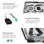 VIPMOTOZ LED Halo Ring Projector Headlight Assembly For 2009-2014 Ford F-150 (Factory Halogen Model) - Metallic Chrome Housing, Driver and Passenger Side VIPMOTOZ LED Halo Ring Projector Headlight Assembly For 2009-2014 Ford F-150 (Factory Halogen Model) - Metallic Chrome Housing, Driver and Passenger Side