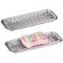 mDesign Metal 2-Piece Sink Tray Caddy for Kitchen Countertops - Removable Grid Insert for Sponges, Scrubbers, Bar Soap, Cleaning Tools - Drainage Grid with Tray - 2 Pack - Brushed Stainless Steel mDesign Metal 2-Piece Sink Tray Caddy for Kitchen Countertops - Removable Grid Insert for Sponges, Scrubbers, Bar Soap, Cleaning Tools - Drainage Grid with Tray - 2 Pack - Brushed Stainless Steel