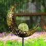 Garden Solar Light Outdoor Decorations-Moon Decor, Crackle Glass Ball Metal Garden Stake Light,Waterproof LED Lights for for Pathway, Lawn, Patio, Yard Garden Solar Light Outdoor Decorations-Moon Decor, Crackle Glass Ball Metal Garden Stake Light,Waterproof LED Lights for for Pathway, Lawn, Patio, Yard