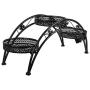 DAZONE Arch Plant Stand Metal Patio Stand Rack with 3 holder (Black)