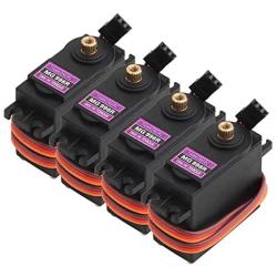 [4-Pack] MG996R 55g Metal Gear Torque Digital Servo Motor for Futaba JR RC Helicopter Car Boat Robot