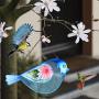 Wild Bird Feeder Hanging Birdie Metal Hummingbird Birdfeeder 16 Inch Outdoor Patio Garden Decor