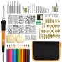 Wood Burning Kit, PETUOL 110PCS Wood Burning Tool with Adjustable Temperature 200~420°C, Professional Pyrography Pen for Embossing/Carving/Soldering