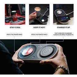 Nomodo Trio Wireless Qi-Certified Fast Charger with Mug Warmer/Drink Cooler