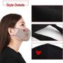 Fashion Cute Heart Face Protection - Unisex Cotton Dustproof Mouth Protection - Reusable Warm Windproof for Outdoor Activities