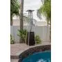 Hiland HLDSO1-WGTHG Pyramid Patio Propane Heater w/Wheels, 87 Inches, Hammered Bronze