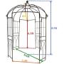 OUTOUR French Style Birdcage Shape Heavy Duty Gazebo,9Highx 6‘6''Wide,Pergola Pavilion Arch Arbor Arbour Plants Stand Rack for Wedding Outdoor Garden Lawn Backyard Patio,Climbing Vines,Roses,Dark Rust