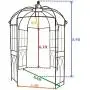 OUTOUR French Style Birdcage Shape Heavy Duty Gazebo,9Highx 6‘6''Wide,Pergola Pavilion Arch Arbor Arbour Plants Stand Rack for Wedding Outdoor Garden Lawn Backyard Patio,Climbing Vines,Roses,Dark Rust