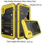 Beasyjoy iPhone X Case iPhone 10 Metal Case Heavy Duty Cover with Screen Waterproof Shockproof Durable Military Grade Full Body Protection Outdoor Yellow