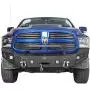 Hooke Road Ram 1500 Steel Bumper Front + Rear Full Width Bumper Combo with LED Lights & D-Rings for 2013-2018 Dodge Ram 1500 (Exclude Rebel)