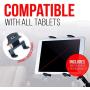 Industrial Metal Drill Base Tablet Mount - By TACKFORM [Enduro Series] - iPad Holder for wall or truck. ELD Mount For Most Devices Including iPad Mini, IPad Pro 12.9, Galaxy S, Surface Pro & Switch