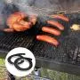 GINOYA BBQ Smoker Gasket, 9.8 Feet High Heat Grill Seal with Adhesive 1/2 Inch Wide 1/8 Inch Thick (Black)