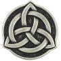 Bezelry 10 Pieces Celtic Trinity Knot Metal Shank Buttons. 22mm (7/8 inch) (Antique Silver)