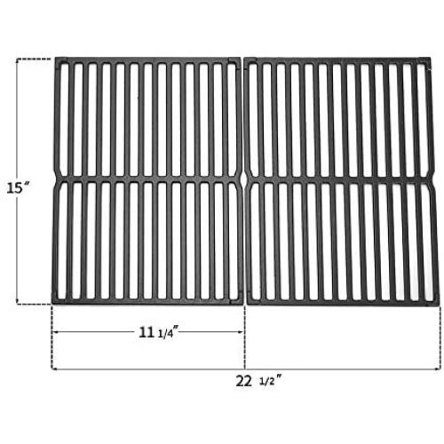 N / A (2 Pack) 7522 15'' Cast Iron Gas Grill Cooking Grates Replacement for Weber Genesis Silver A, Spirit 500, Spirit E-210, Spirit S-210,Weber Models 2241298,2271411