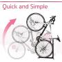 Bike Nook Bicycle Stand, Portable and Stationary Space-Saving Rack with Adjustable Height, for Indoor Bike Storage