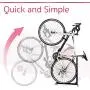 Bike Nook Bicycle Stand, Portable and Stationary Space-Saving Rack with Adjustable Height, for Indoor Bike Storage