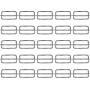 Craft County 25 Piece 1.25 Inch Metal Tri-Glide Slides Buckle Webbing Slider for Fasteners Strap Backpack, Silver