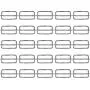 Craft County 25 Piece 1.25 Inch Metal Tri-Glide Slides Buckle Webbing Slider for Fasteners Strap Backpack, Silver