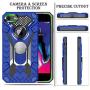 iPhone 7 case | iPhone 8 case | Metal 360 Degree Ring Kickstand | Atump Military Grade 15ft. Drop Shockproof Tested Protective case | Car Mount Phone case for iPhone 7 and iPhone 8 Blue