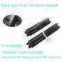 PETKAO Universal Adjustable Porcelain Steel Heat Plate Shield, Heat Tent, Flavorizer Bar, Burner Cover, Flame Tamer Heavy Duty Replacement for Gas Grill, Extends from 14'' up to 22'' L, 4PCS