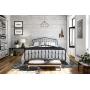 Novogratz Bushwick Metal Bed with Headboard and Footboard | Modern Design | Queen Size - Grey