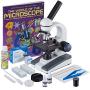 AmScope 40X-1000X Cordless Student Microscope with Slide Preparation Kit and World of The Microscope Book M150C-SP14-CLS-50P100S-WM