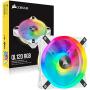 Corsair QL Series, iCUE QL120 RGB, 120mm RGB LED PWM White Fan, Single Fan